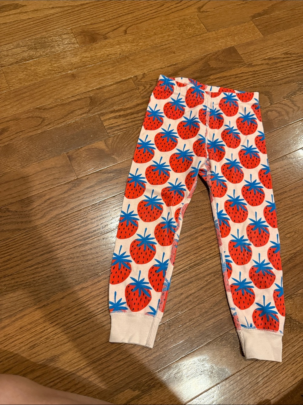 Hanna Andersson Red & Blue Strawberry Waistband Leggings